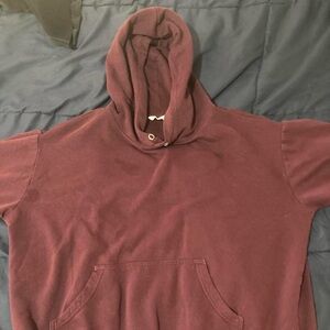 Burgundy Hoodie with Front Pocket